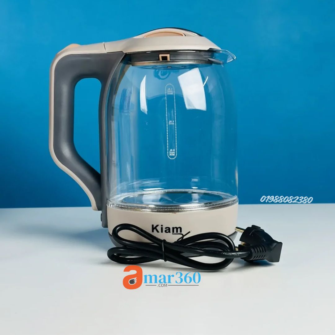 Kiam Electric Kettle BL002 Automatically Turns Off – Automatic Over Heat Protection (1.8 L)