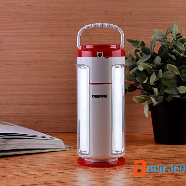 Geepas GE53023 Rechargeable LED Emergency Light – White & Red Color