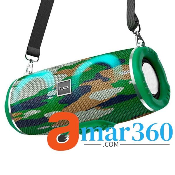 Hoco HC12 RGB Wireless Bluetooth Speaker – Camouflage Green Color