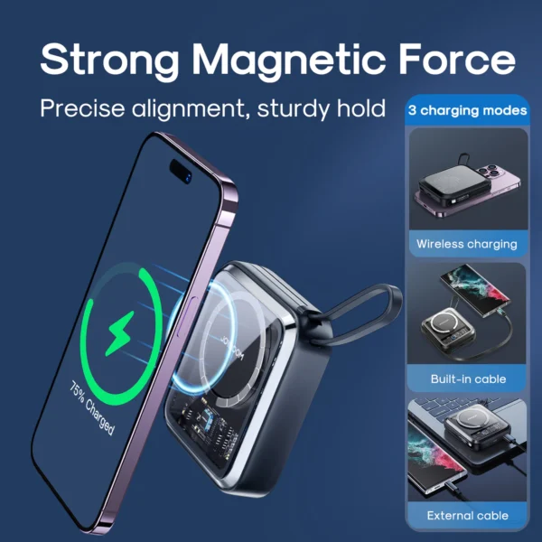 Joyroom JR-L007 IcySeries 22.5W, 10000mAh Magnetic Wireless Power Bank (Lightning Port)