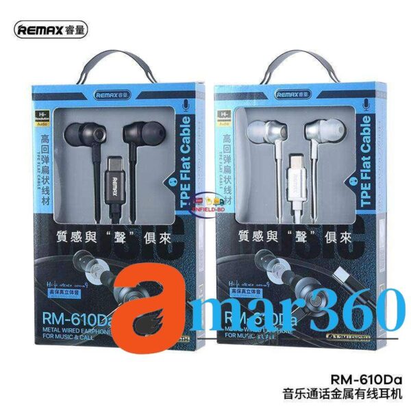 Remax RM-610Da Super Bass Earphone (Type-C)