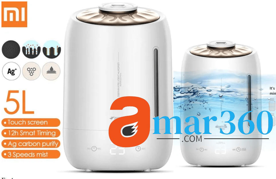 Xiaomi Air Humidifier- Ultrasonic Air Purifying Mist Maker (5 Liter, Deerma DEM-F600)