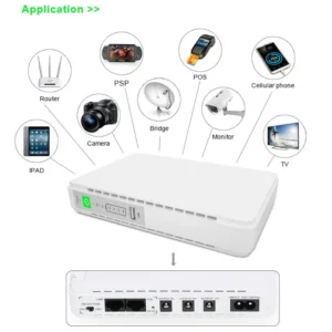 SKE 432P Mini UPS For Router, ONU, Camera – 25 Watt 5v 9v 12v & PoE Support 15/24v