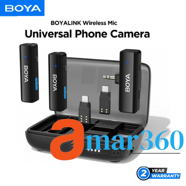 BOYA BOYALINK All-In-One Wireless Microphone System for iPhone & Android