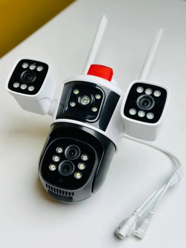 Bullet Dome PTZ 5 Lens Three Screens Security CCTV Network Outdoor Camera Price in Bangladesh