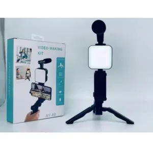 Features Video Vlogger Kits with LED Fill Light and Mini Tripod Perfect for phone vlog video recording Includes a high-quality condenser microphone LED fill light provides excellent lighting for videos A mini tripod ensures stability during the recording Compatible with most smartphones Ideal for aspiring vloggers and content creators