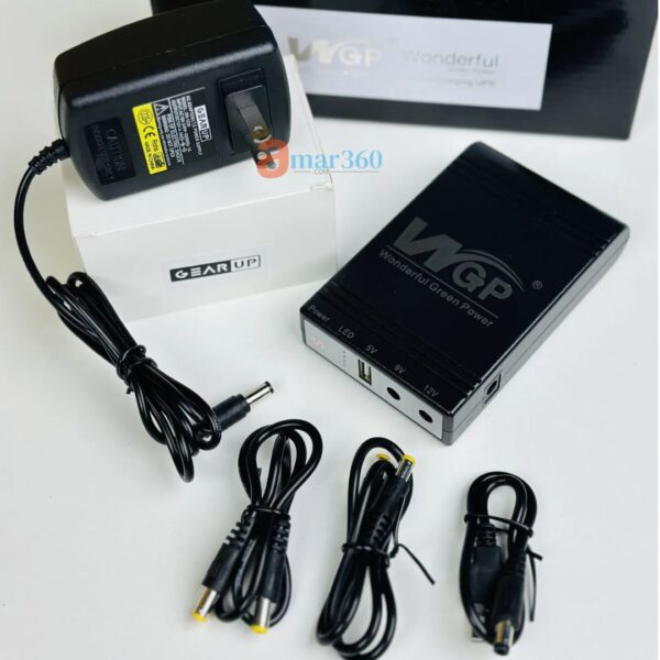 2024 NEW Model! WGP mini UPS 5/9/12V (10400mAh) + GearUP 12V/3A Adapter Price in Bangladesh