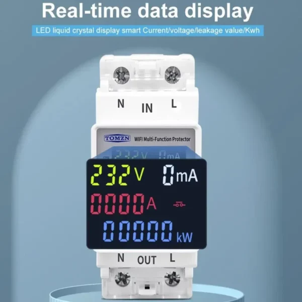 TOMZN TOMPD-63SW WiFi Smart Circuit Breaker with Real-Time Energy Monitoring and App Control - Image 4