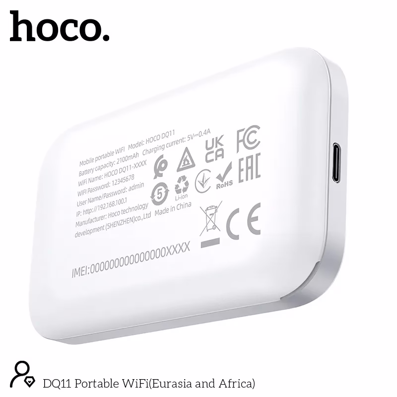 Hoco DQ11 sim Supported Portable 4G (lte) Wifi Router with 2100mah Battery - Image 4