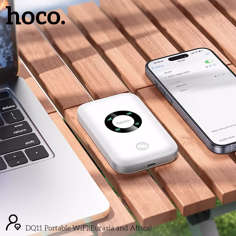 Hoco DQ11 sim Supported Portable 4G (lte) Wifi Router with 2100mah Battery - Image 2