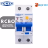 TOMZN RCBO TOB1L-63H 2P 63A 230V AC 50Hz/60Hz Residual Current Circuit breaker with over current and Leakage protection RCBO