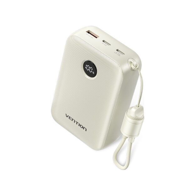 VENTION FKBN0-C 22.5W 20000mAh LED Display Power Bank with Built-in USB-C to C Cable