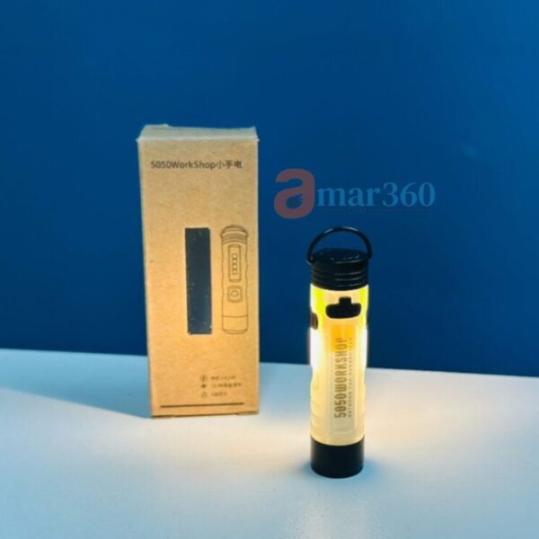 5050 Workshop Mini Camping Pocket Lantern Portable 2-Way Torch & Rechargeable LED Pocket Light - Image 2