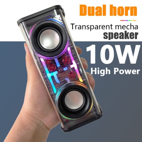 Mecha 10W Transparent Dual Bluetooth Speaker Price in Bangladesh