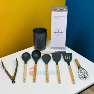 Premium 8Pcs Non-Stick Silicone Cooking Utensil Set in Bangladesh