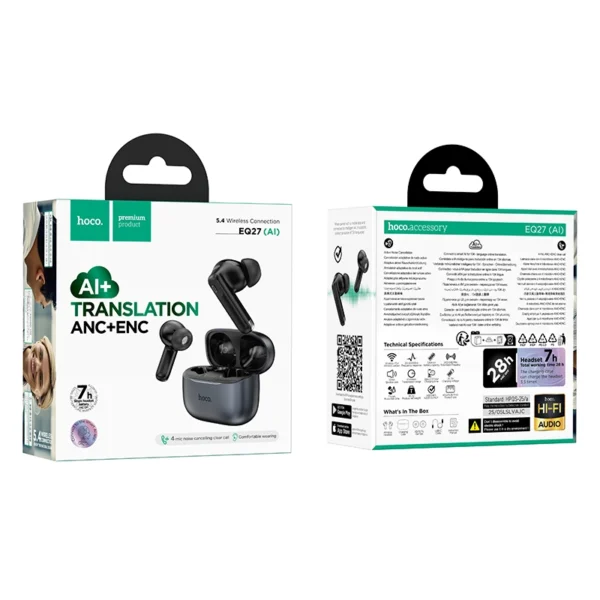 Hoco EQ27 Fun AI Translation Earbuds | ANC+ENC Noise Reduction Price in BD - Image 3