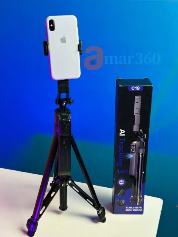 C19 AI Face Tracking Stable Selfie Stick Tripod in Bangladesh