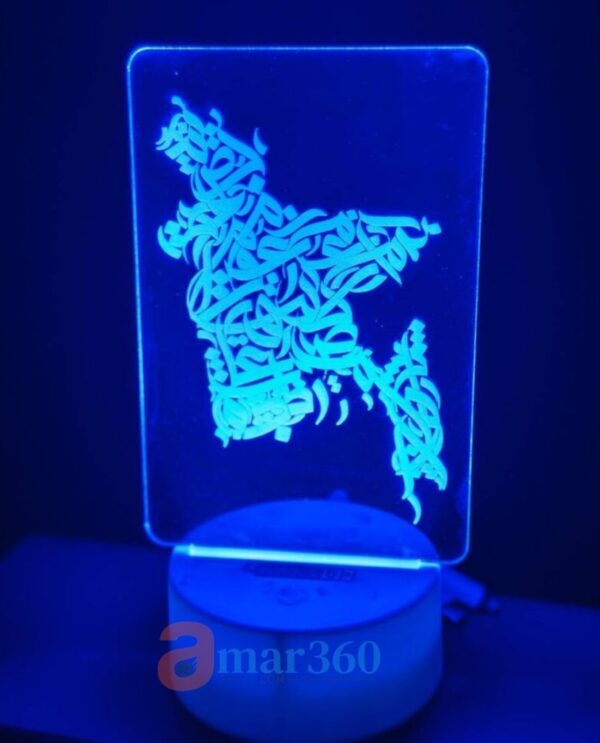 GearUP Acrylic Multicolor Night Lamp White (BD Map)