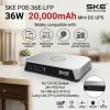SKE POE-36E-LFP 20,000mAh Mini DC UPS – 36W High Power Backup with LiFePO4 Battery (5V/9V/12V 3A)