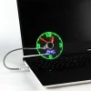 Metal Mini Fan DC 5V LED Clock Fan Real Time Display Clock Fans Time Temperature Display