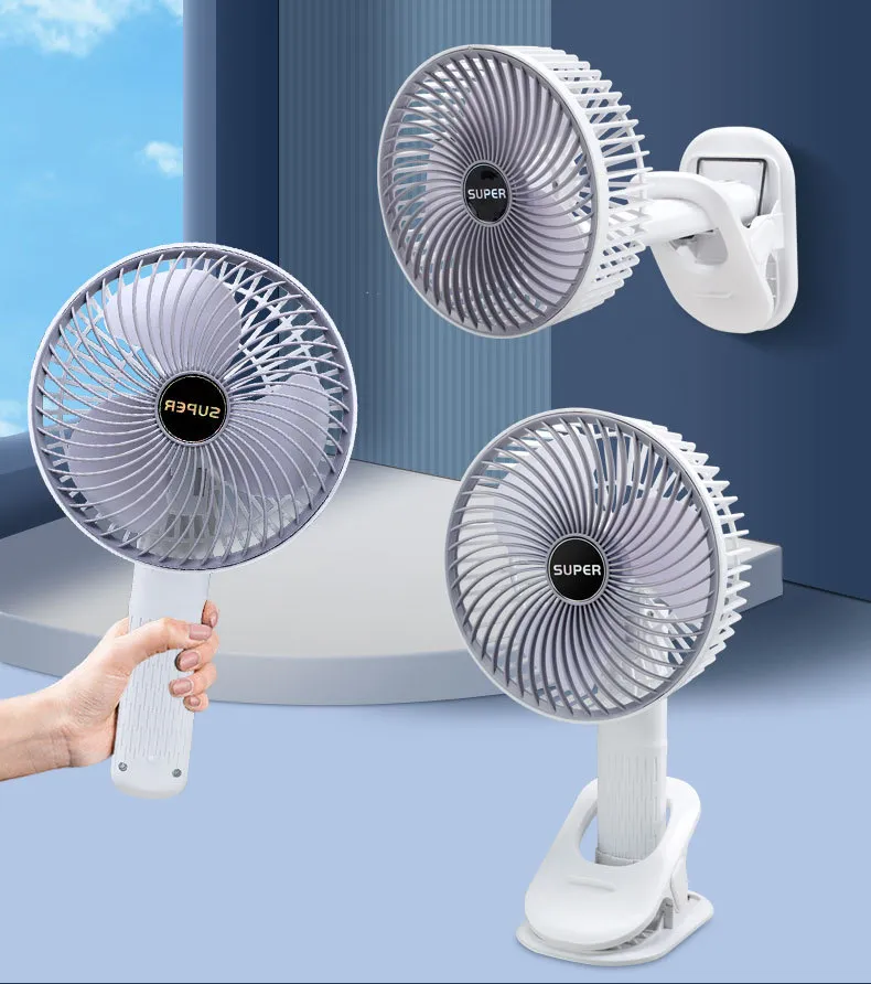 Multi-function USB Rechargeable Fan Wall Mounted