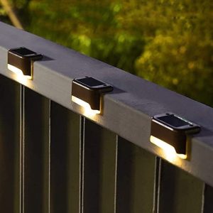 Multifunctional Waterproof LED Solar Step Lamp Solar Powered Garden Fence Lamp Path Yard Street Garden Lights